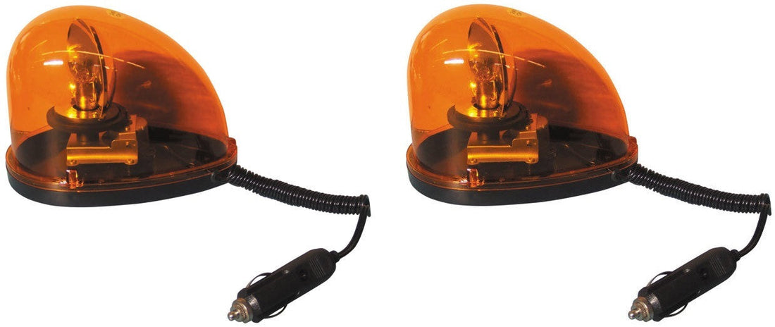 2 Gyrophares magnetique 24v 21w ambre goutte eau girophare orange feu aimanté electrique ECLATS DESTOCKAGE