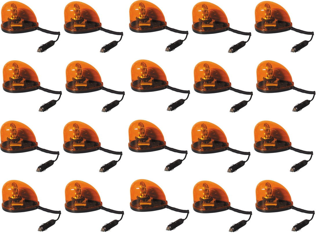 20 Gyrophares magnetique 24v 21w ambre goutte eau girophare orange feu aimanté electrique ECLATS DESTOCKAGE