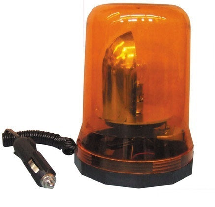 Gyrophare magnetique electrique 12v 25w ambre girophare feu grand modele orange 12vcc ECLATS DESTOCKAGE