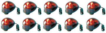 10 Gyrophares rouge ventouse 12v 5w girophare electrique rotatif eclairage lumiere secour feu tournant ECLATS DESTOCKAGE