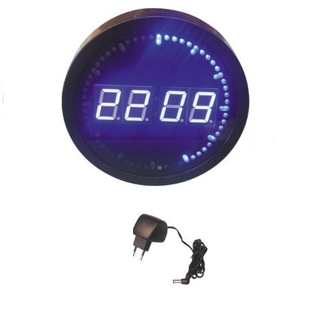 Horloge à led bleu 25cm 230 volts pendule horaire murale 25 cm ECLATS DESTOCKAGE