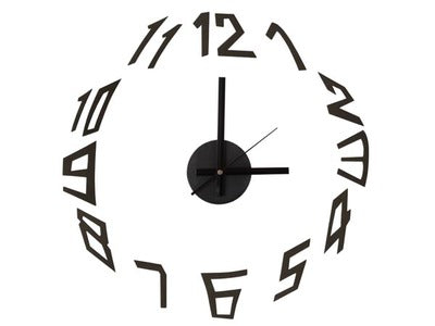 Horloge autocollante murale a monter soi-même clock pp moderne silencieuse eva polypropylene wcs5 ECLATS DESTOCKAGE