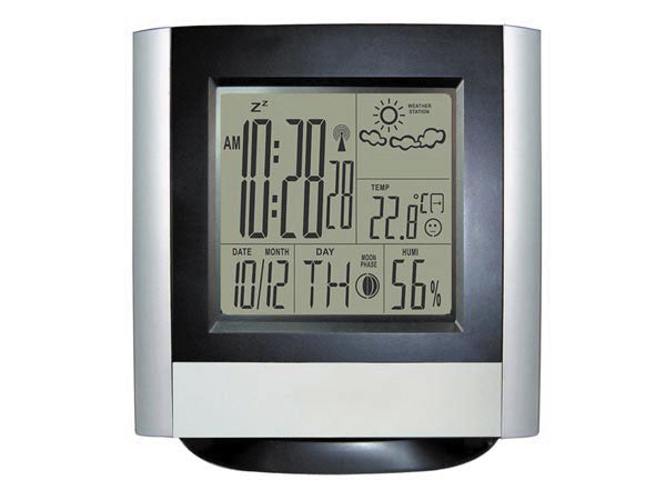Horloge dcf murale de bureau calendrier température humidité prévisions météo velleman wc8708 ECLATS DESTOCKAGE