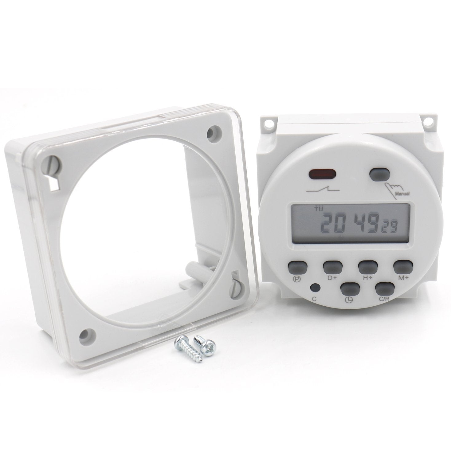 Horloge hebdomadaire Cn101 12v 16a LCD avec coque Minuteur Relais commutateur programmable ECLATS DESTOCKAGE