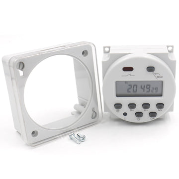 Horloge hebdomadaire Cn101 12v 16a LCD avec coque Minuteur Relais commutateur programmable ECLATS DESTOCKAGE