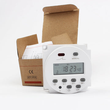 Horloge hebdomadaire Cn101 12v 16a LCD Minuteur Relais commutateur programmable ECLATS DESTOCKAGE