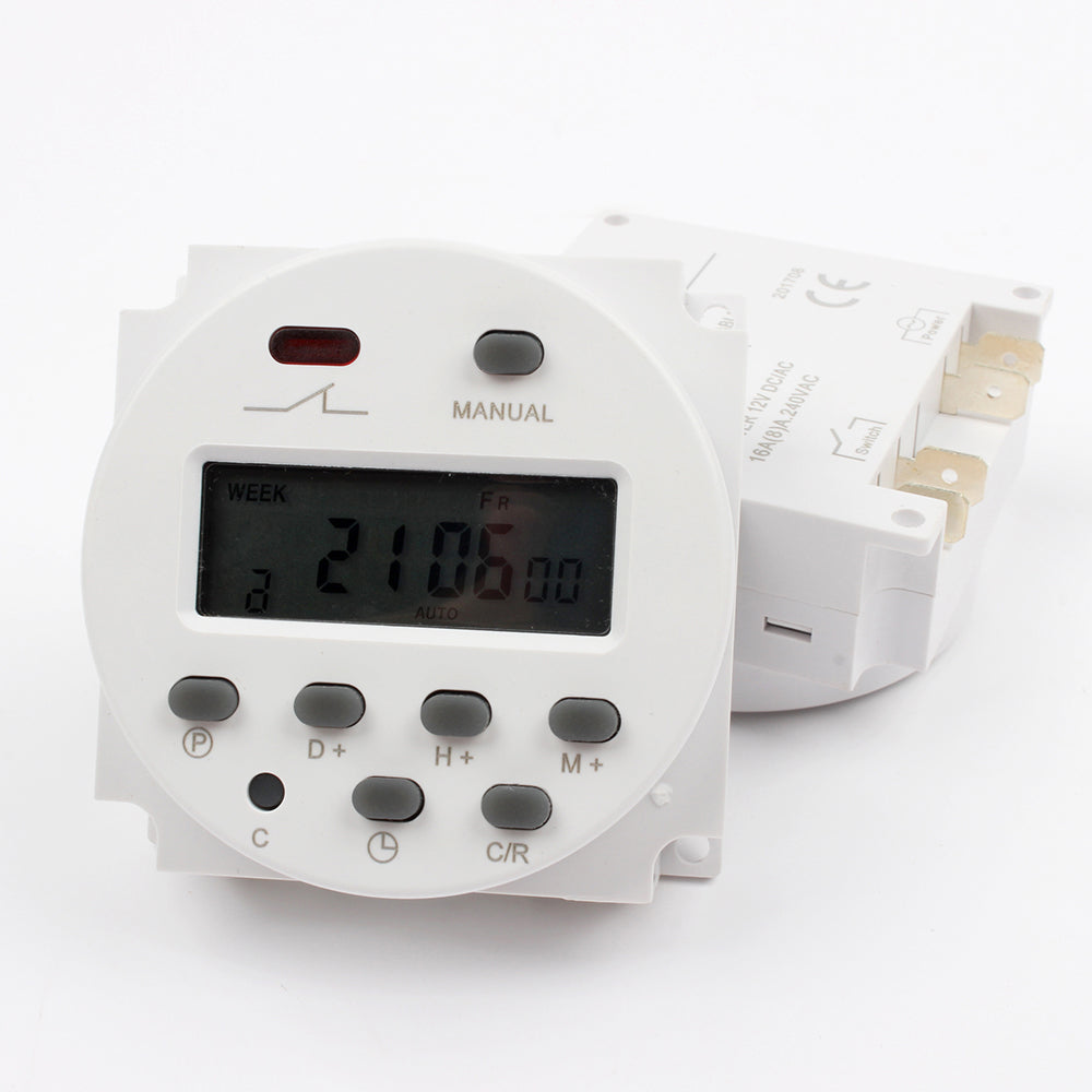 Horloge hebdomadaire Cn101 24v 16a LCD Minuteur Relais commutateur programmable ECLATS DESTOCKAGE
