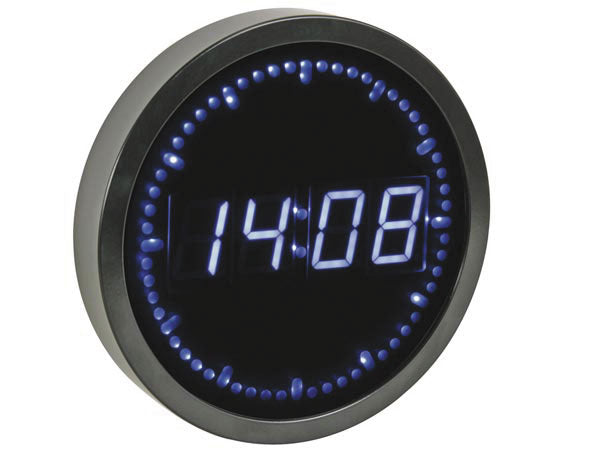 Horloge murale affichage heure led ø25cm bleu wc225bl  cwc2 pendule horaire ECLATS DESTOCKAGE