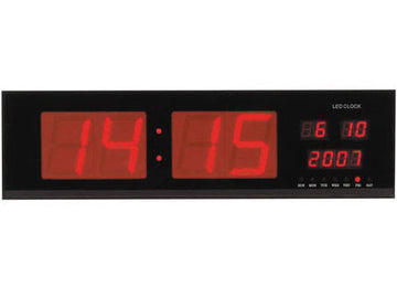Horloge murale date jour mois annee led afficheur électronique heure minute displaymatic ECLATS DESTOCKAGE