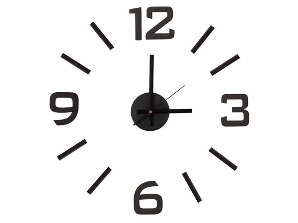 Horloge murale moderne autocollante silencieuse a monter soi-même polypropylene wcs3 ECLATS DESTOCKAGE