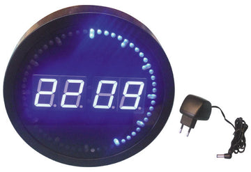 Horloge murale wc225bl cwc2 affichage heure led ø25cm bleu pendule horaire 220v ECLATS DESTOCKAGE