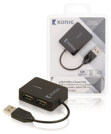 Hub de voyage 4 ports USB 2.0 ECLATS DESTOCKAGE