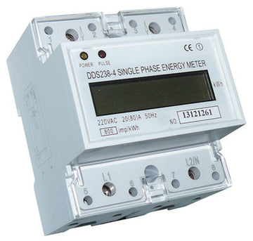 Indicateur consommation compteur energie kwh horaire wattmetre rail din 220v 1 phase monophase ECLATS DESTOCKAGE