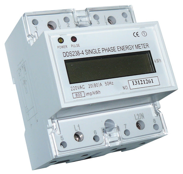 Indicateur consommation energie kwh compteur horaire wattmetre rail din 220v 1 phase monophasé ECLATS DESTOCKAGE