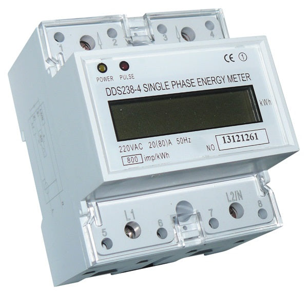 Indicateur consommation energie kwh compteur wattmetre horaire rail din 220v 1 phase monophasé ECLATS DESTOCKAGE