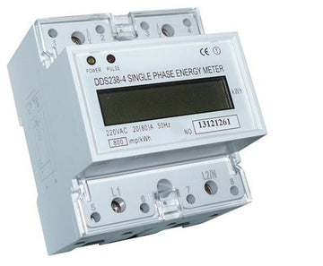 Indicateur consommation kwh compteur energie horaire wattmetre rail din 220v 1 phase monophase ECLATS DESTOCKAGE