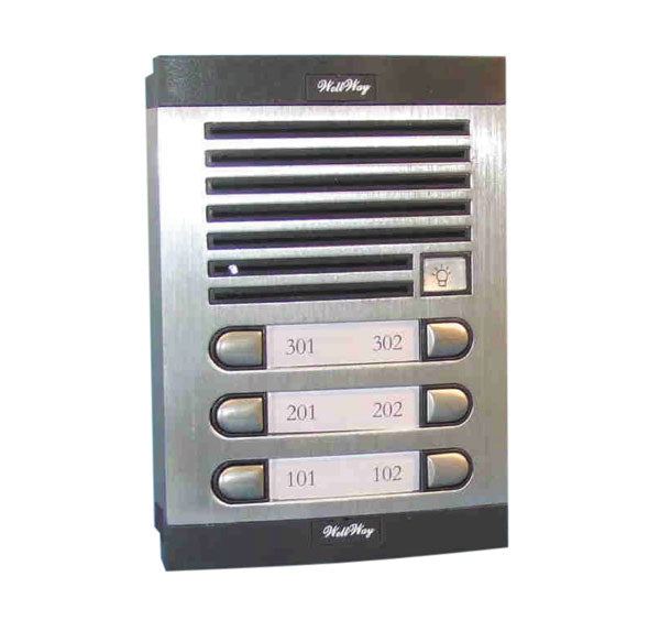 Interphone de rue 6 bp platine exterieure etanche pour recevoir 6 combinés d appartement - ECLATS DESTOCKAGE