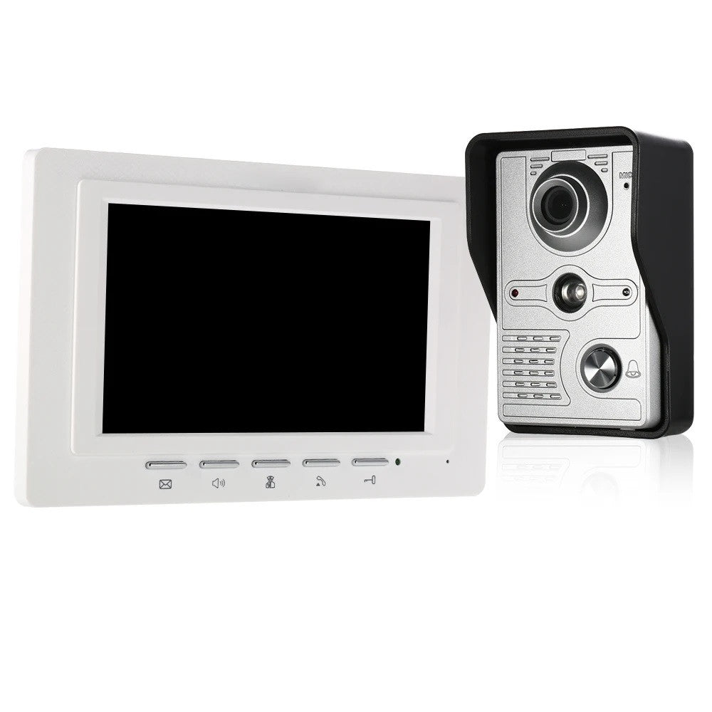 interphone de sonnette de portier vidéo 7 pouces 18cm 1 caméra 1 moniteur Vision nocturne ECLATS DESTOCKAGE