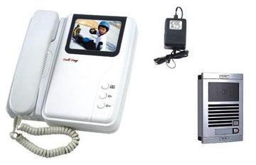 Interphone electronique villa portier video couleur 6 fils saillie caméra es 15bs 1 moniteur me 3 cl ECLATS DESTOCKAGE