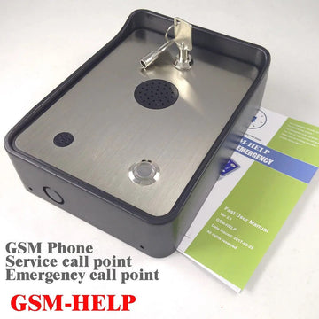 Interphone gsm 12v 24v acdc GSM-HELP batterie bouton appel alarme sos urgence relais 2 canaux ouverture porte ECLATS DESTOCKAGE