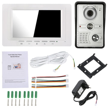 Interphone portier video camera couleur avec fil 7 inch 18cm intercom surveillance securite maison ECLATS DESTOCKAGE