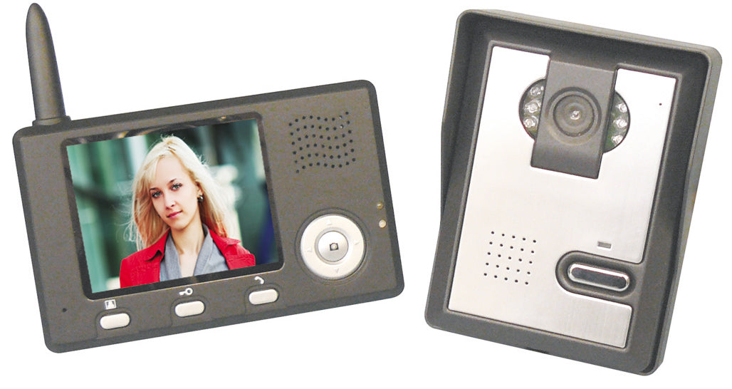 Interphone portier video camera couleur sans fil 3.5 pouces 2.4ghz villa appartement magasin ytl55 ECLATS DESTOCKAGE