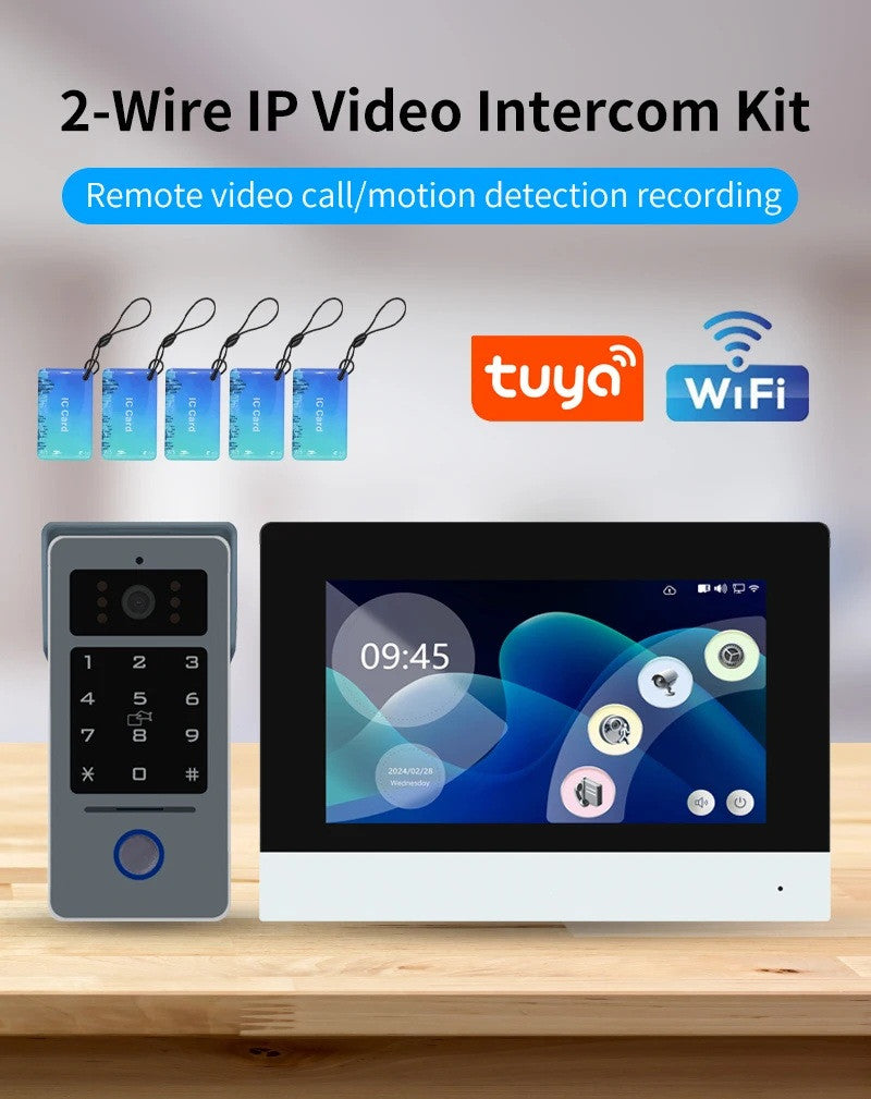 interphone video 2 FILS maxi 250m 2.5mm2 sonnette porte téléphone 7 pouces 18cm ECLATS DESTOCKAGE