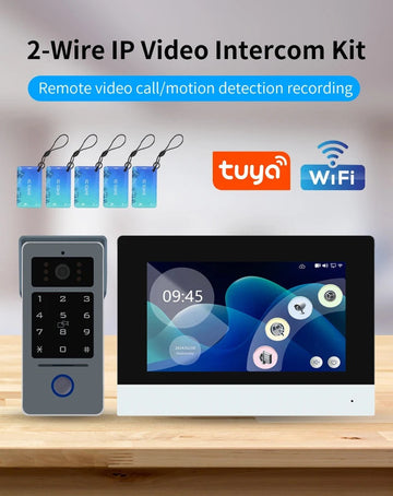 interphone video 2 FILS maxi 250m 2.5mm2 sonnette porte téléphone 7 pouces 18cm ECLATS DESTOCKAGE