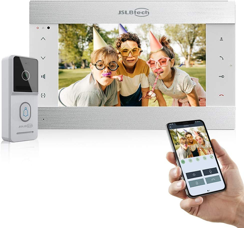 interphone video de porte sans fil, 1x moniteur Wifi 26cm 10P+ 1 camera de porte filaire ECLATS DESTOCKAGE