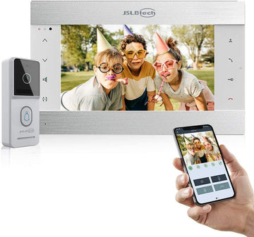 interphone video de porte sans fil, 1x moniteur Wifi 26cm 10P+ 1 camera de porte filaire ECLATS DESTOCKAGE