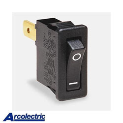 Interrupteur arcolectric etroit bascule h8800 on off 15a 250v cosse 4,8 x 0,8mm C8800VAAB serie 8800 ECLATS DESTOCKAGE