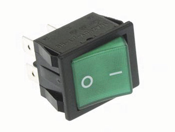 Interrupteur de puissance electrique a bascule 10a 250v r906/g dpst on off temoin neon vert velleman ECLATS DESTOCKAGE