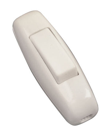 Interrupteur fil souple blanc eclairage inter secteur unipolaire a bascule pour fil cable ECLATS DESTOCKAGE