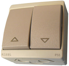 Interrupteur tableau 2 boutons montee descente ouverture fermeture volet roulant