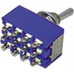 inverseur à levier quadripolaire on on 4x no/nf coms341 Perçage diamètre 6,2mm 2A / 250Vac ECLATS DESTOCKAGE