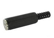 Jack femelle 2.5mm mono plastique noir ca007 pour câble: ø 4mm - ECLATS DESTOCKAGE