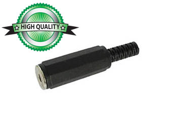 Jack femelle 3.5mm stereo plastique noir ca010 - ECLATS DESTOCKAGE