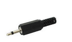 Jack male 2.5mm mono plastique noir ca001 pour câble: ø 4mm - ECLATS DESTOCKAGE