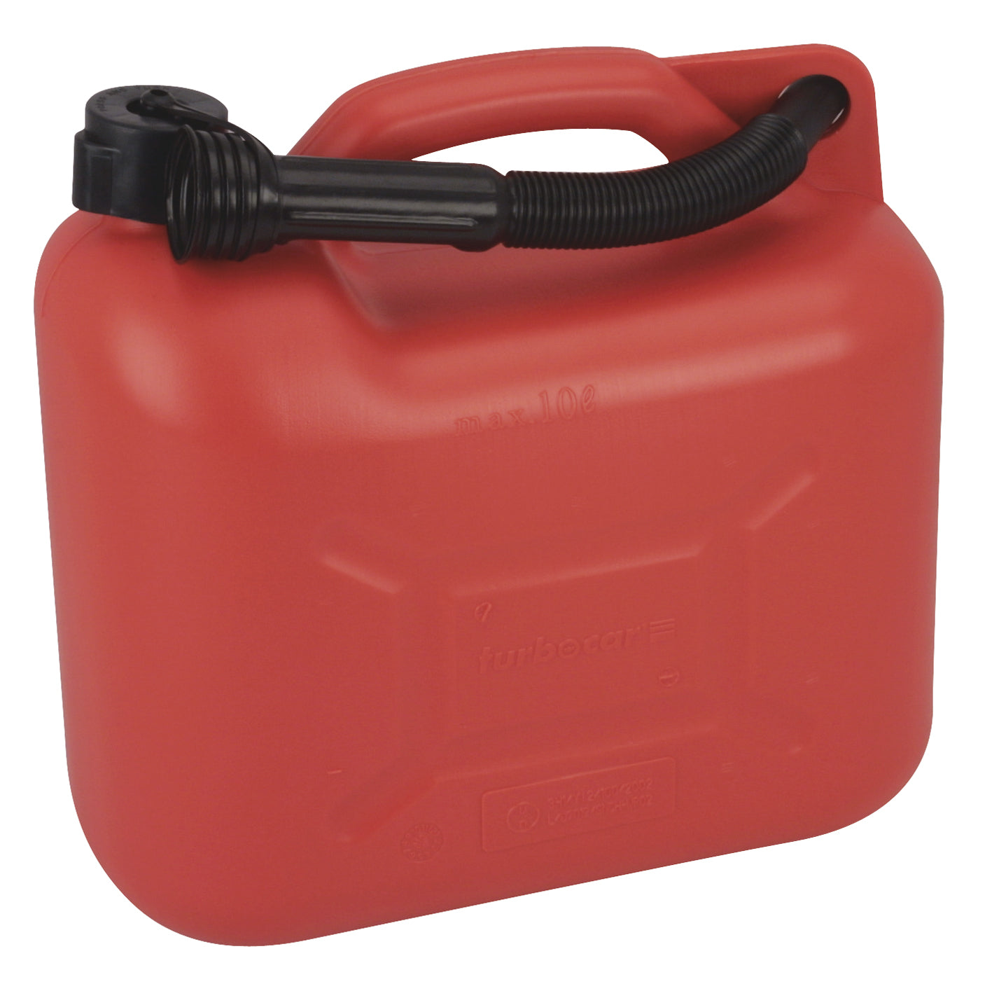 Jerrican 10l plastique rouge 10 litres 146439 bec verseur homologué gasoil essence produit chimique ECLATS DESTOCKAGE
