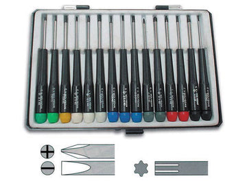 Jeu 15 tournevis plat cruciforme star vtset15 outil outillage travaux precision optique ordinateur ECLATS DESTOCKAGE