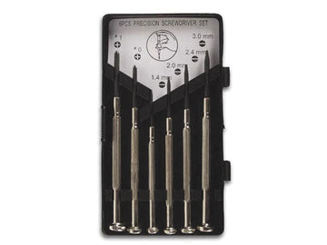 Jeu de 6 tournevis metals de precision 3 cruciforme ph00 ph0 ph1 hset06 3 x plat 1.0, 1.4, 1.8mm ECLATS DESTOCKAGE