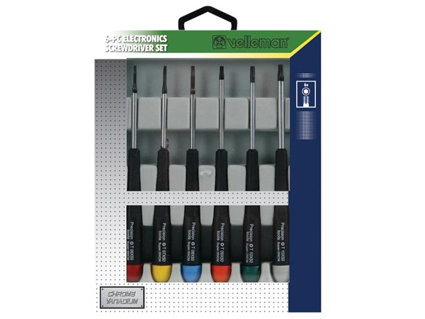 Jeu de 6 tournevis torx outillage professionnel outils vtset3n vtset30 pro velleman ECLATS DESTOCKAGE
