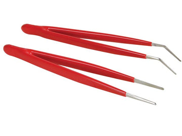 Jeu de brucelles plates et coudees vttw5 pour travail de precision horlogerie reparation ordinateurs ECLATS DESTOCKAGE
