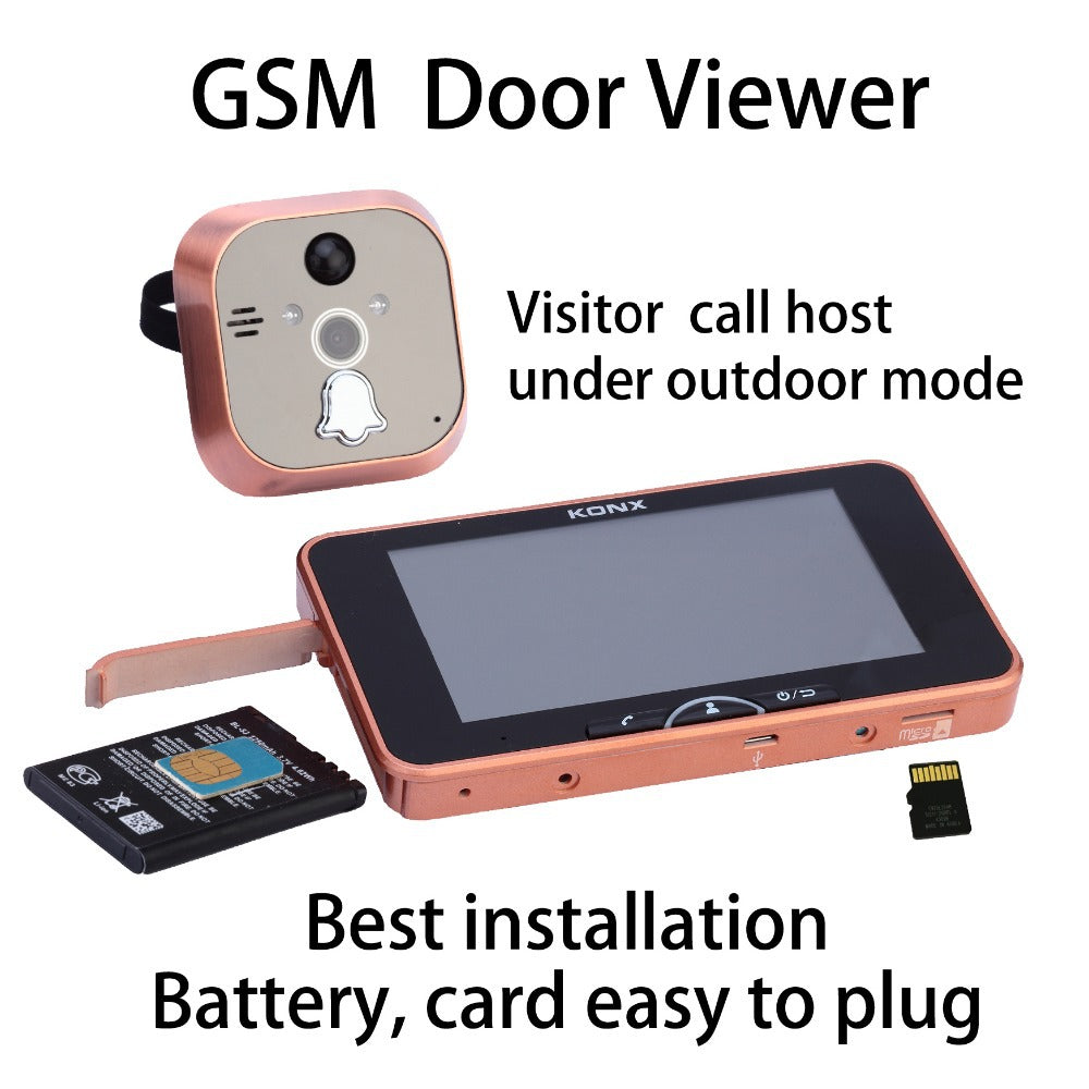 Judas video gsm 5 pouces interphone sans fil portier autonome oeilleton porte enregistreur ECLATS DESTOCKAGE