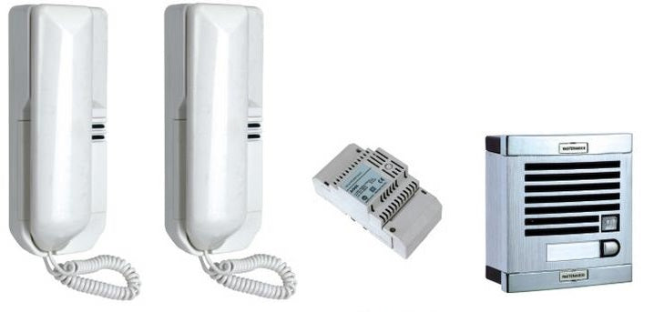 Kit audio platine 1bp 2 postes interphone 1 bouton 2 combines style aiphone ka3 ECLATS DESTOCKAGE