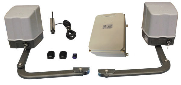Kit automatisme portail 12v 2 vantaux a bras articule p-easykit03c motorisation operateur ECLATS DESTOCKAGE