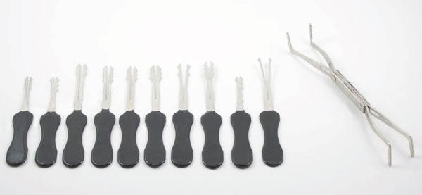 Kit de crochetage ouverture serrure crochetable voiture 11 pieces lockpicking crochet canon 16427 ECLATS DESTOCKAGE