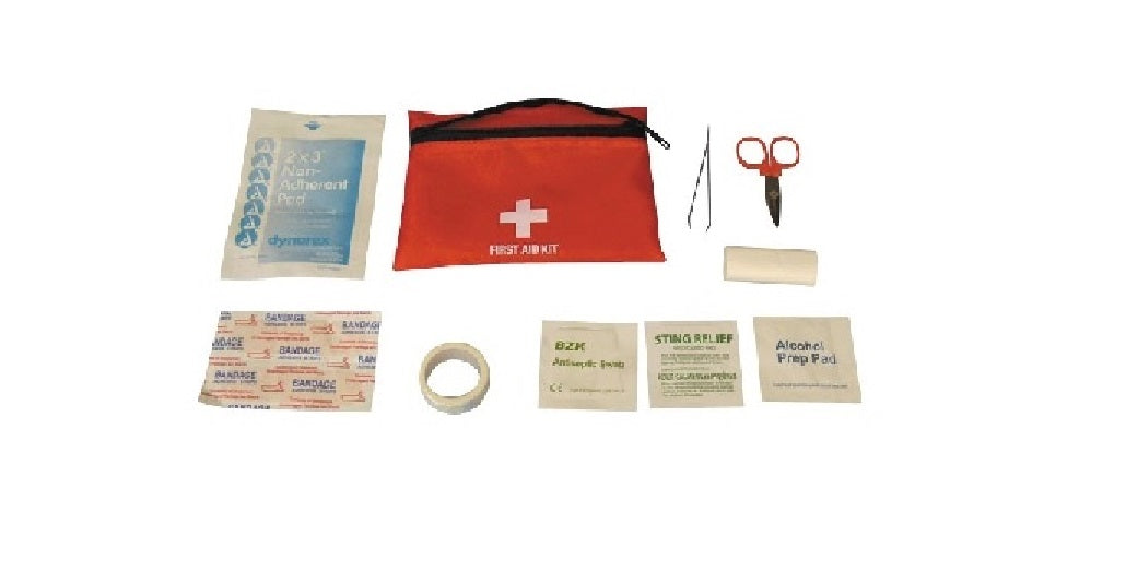 Kit de survie trousse medicale premier secours soins pharmacie pansement alcool scotch gaze ciseau ECLATS DESTOCKAGE