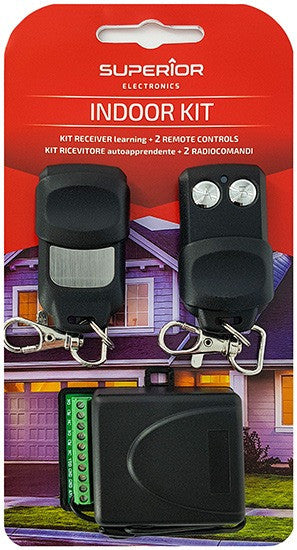 Kit d’intérieur 2 canaux 433 MHz 2 telecommandes volet grille garage arrosage éclairage jardin ECLATS DESTOCKAGE