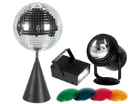 Kit lumiere disco par36 4 filtres couleur boule facettes moteur strobo 20w stroboscope vdlprom9 ECLATS DESTOCKAGE
